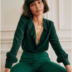 100% silk Sezane Chlo shirt